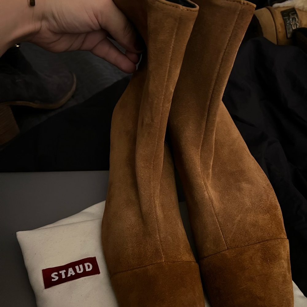 STAUD Brown Ankle Boots